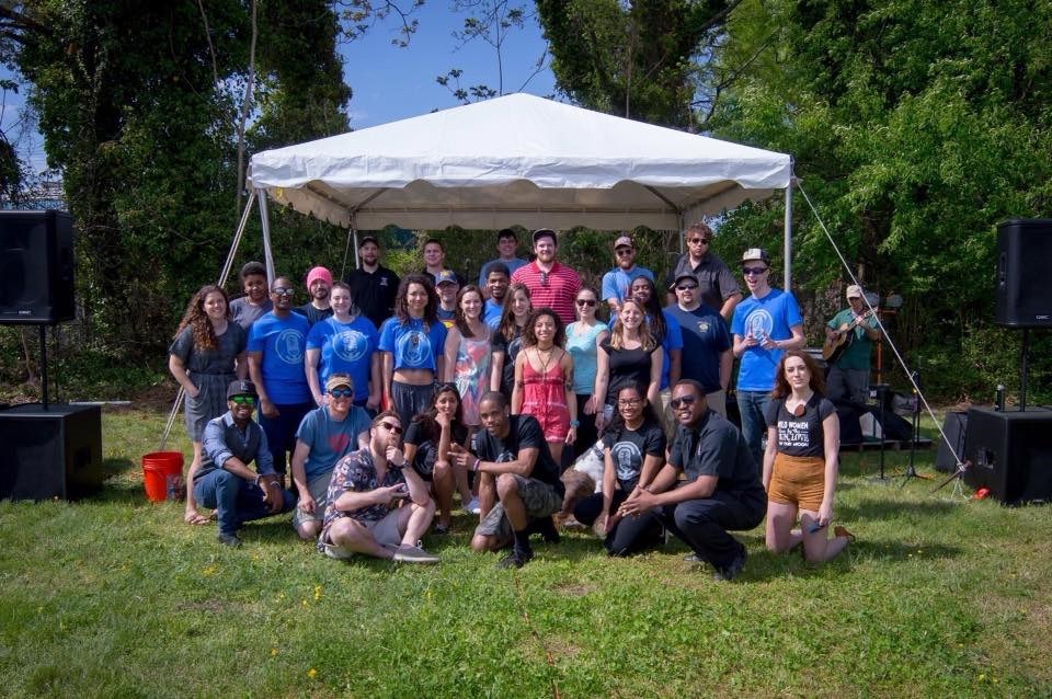 The Colley Avenue Music and Arts Festival volunteer team gathered at the festival grounds